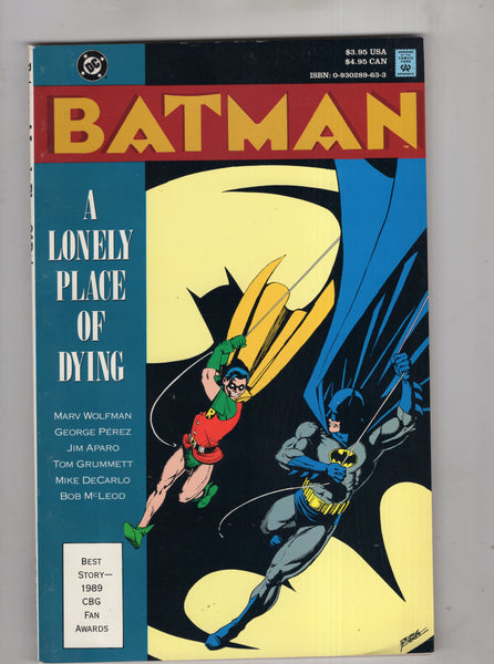 Batman A Lonely Place Of Dying Trade Paperback First Print VF