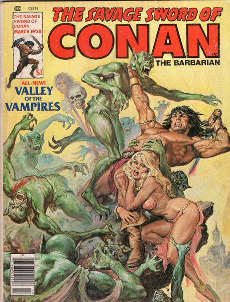 Savage Sword Of Conan #38 Valley Of The Vampires! Bronze Age Sword And Sorcery VG