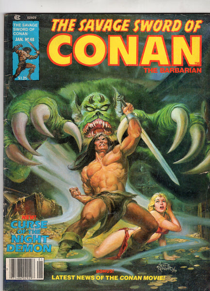Savage Sword Of Conan #48 Curse Of The Night Demon! VG