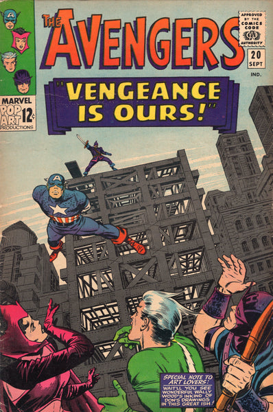 Avengers #20 Vengeance Is Ours! Heck & Wood Art HTF Silver Age Classic VGFN