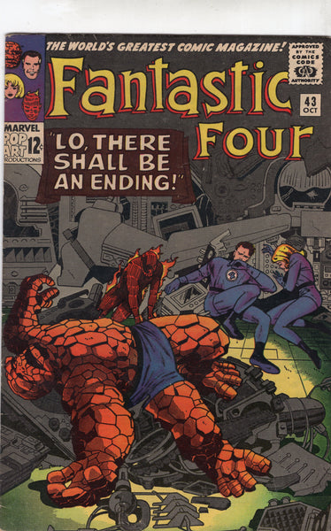 Fantastic Four #43 LO, There Shall Be An Ending! Jack Kirby Silver Age Sweetness FN