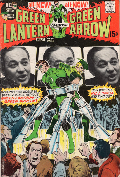Green Lantern / Green Arrow #84 Partial Photo cover! Denny O'Neil & Neal Adams Bronze Age Key VG