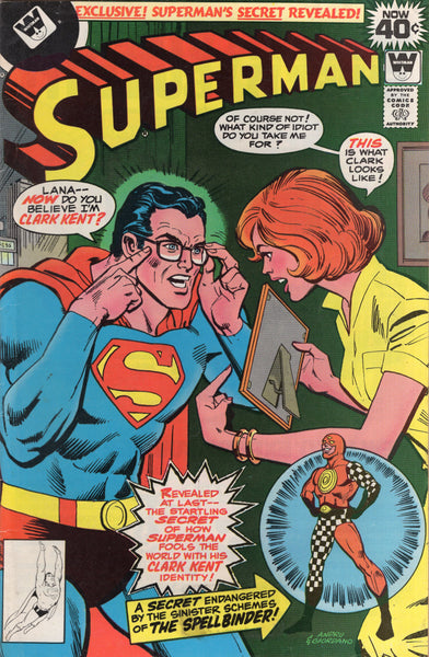 Superman #330 "The Spellbinder!" HTF Whitman Variant Bronze Age VGFN