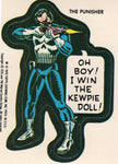 The Punisher Topps Chewing Gum 1975 Sticker Card Unpeeled (look at the pic, you'll figure it out) HTF