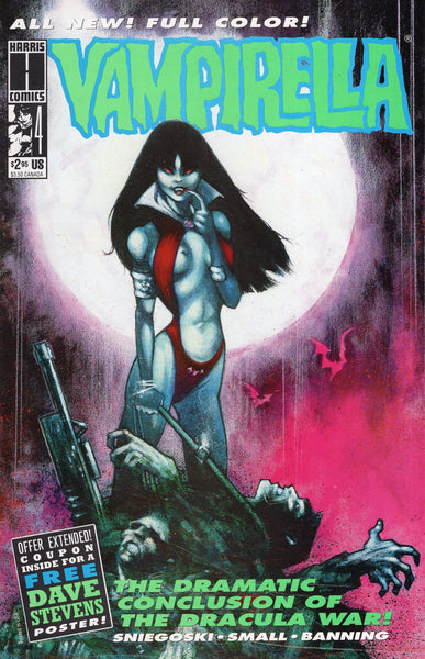 Vampirella #4 Harris Comics Mini-Series w/ Mail-In Certificate VFNM