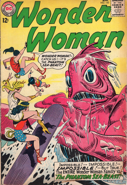 Wonder Woman #145 "The Phantom Sea-Beast!" Silver Age Classic GVG