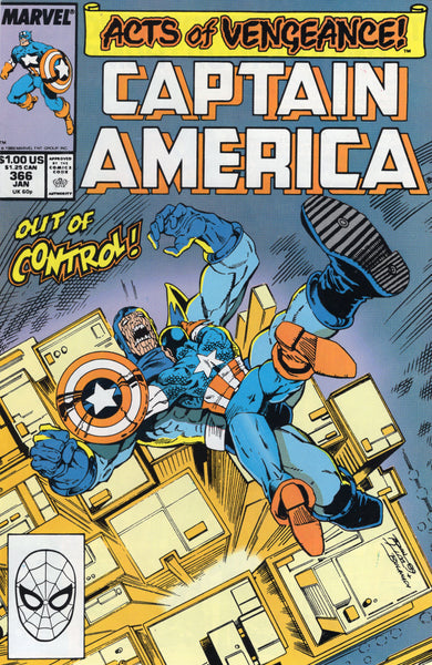 Captain America #366 Out Of Control! VF