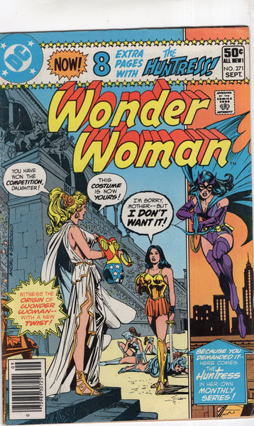 Wonder Woman #271 The Origin Of Wonder woman Plus The Huntress! News Stand Variant VG