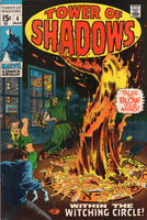 Tower Of Shadows #4 Within The Witching Circle! HTF Early Bronze Age Horror FN