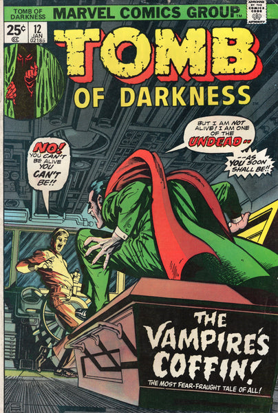 Tomb Of Darkness #12 Bronze Age Horror The Vampire's Coffin VGFN