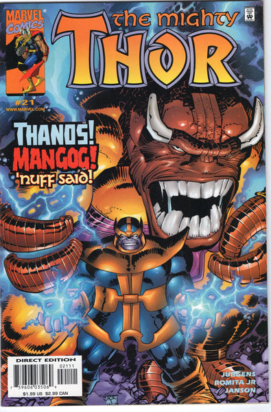 Thor #21 Thanos! Mangog! 'Nuff Said! NM-