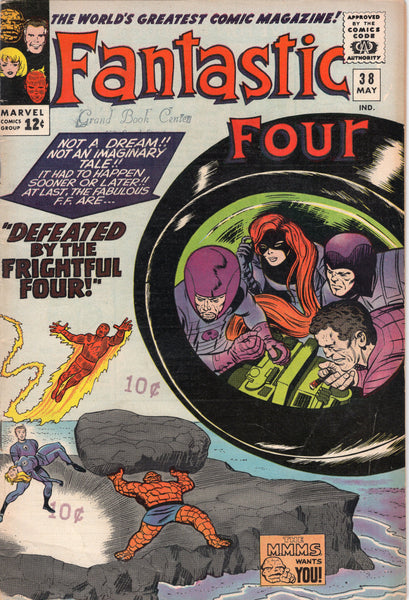 Fantastic Four #38 The Frightful Four & Early Medusa App VG