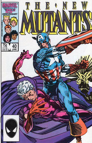 New Mutants #40 Captain America! Barry Smith Cover VFNM