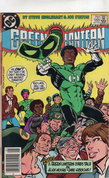 Green Lantern #188 John Stewart Comes Out... News Stand Variant VG+