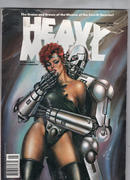 Heavy Metal Magazine January 1990 Mature Readers VG