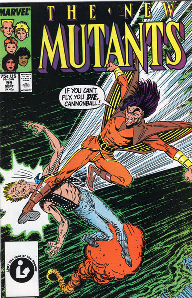 New Mutants #55 Die Cannonball! VF