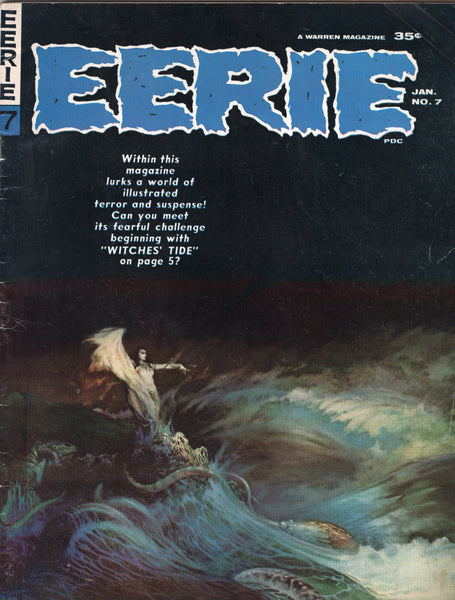 Eerie Magazine #7 HTF Silver Age Horror Frazetta Cover Art VG