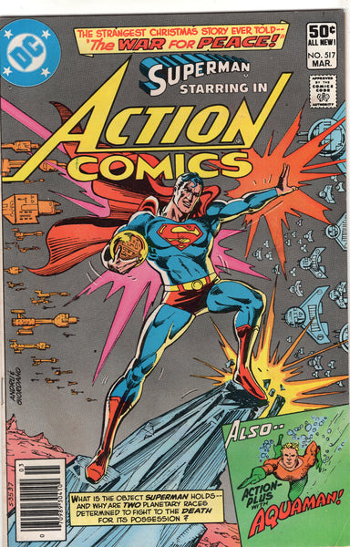 Action Comics #517 Plus Aquaman! News Stand Variant FN