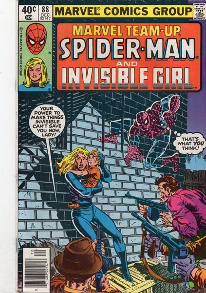 Marvel Team-Up #88 Spidey And The Invisible Girl! Bronze Age VG