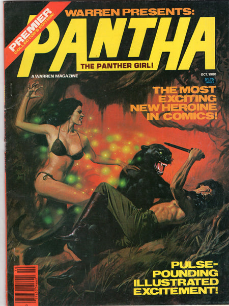 Warren Presents#8 Pantha The Panther Girl Bronze Age Horror Vampi Style VGFN