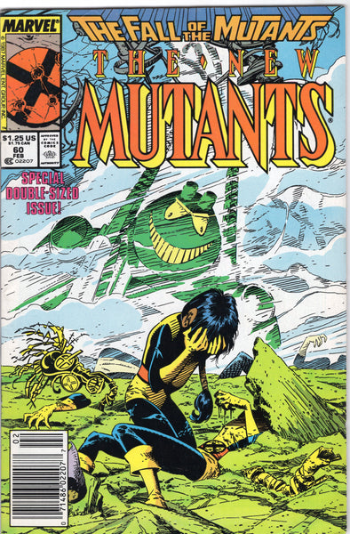 Newe Mutants #60 Fall Of The Mutants! News Stand Variant VF