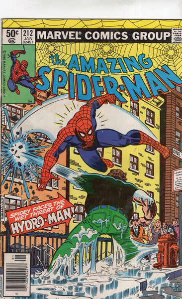 Amazing Spider-Man #212 First Appearance of Hydro-Man! News Stand Variant VG