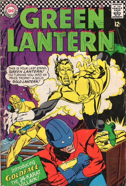 Green Lantern #48 Introducing Goldface! Silver Age GD