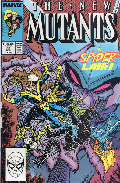 New Mutants #69 In Spyder's Lair! VF