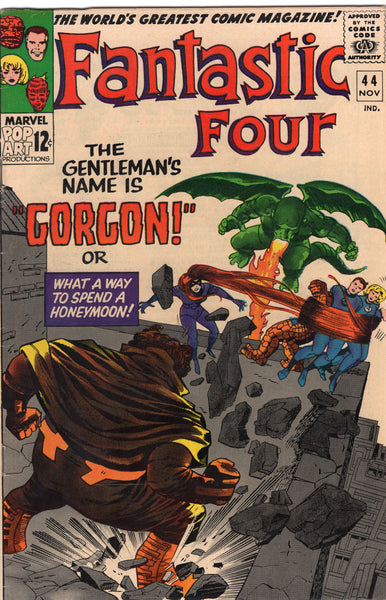 Fantastic Four #44 First Gorgon (The Inhumans!) Silver Age Kirby Key VGFN small chip out of outside edge of cover
