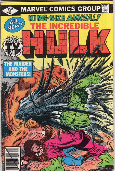 Incredible Hulk Annual #8 The Sasquatch And The Splinters! Bronze Age Classic FVF