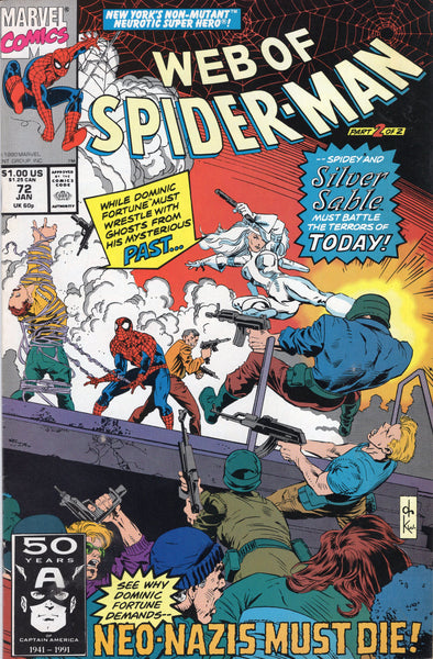 Web of Spider-Man #72 Silver Sable VF