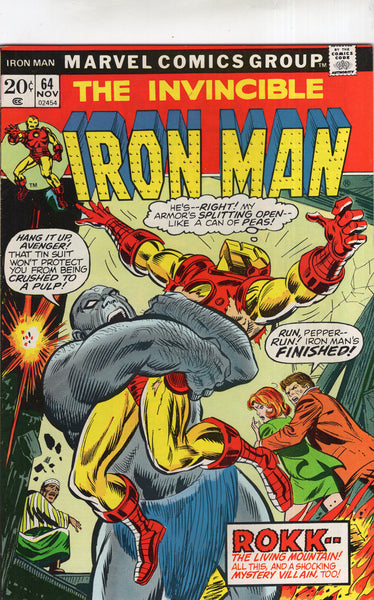 Iron Man #64 Rokk, The Living Mountain! Bronze Age FN