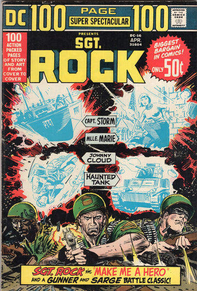 DC 100 Page Super Spectacular DC-16 Sgt. Rock "Biggest Bargain In Comics!" Bronze Age Key VGFN