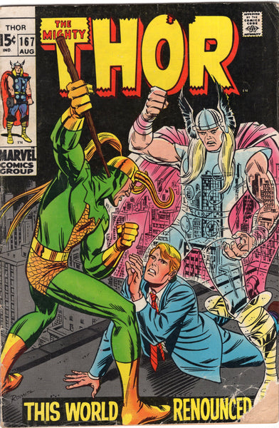 Thor #167 Loki! Galactus!! Silver Age!!! GVG