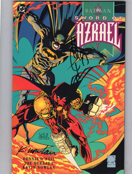 Batman: Sword Of Azrael Trade Paperback Double Signed And Numbered 653 of 1500 Quesada & Nowlan Dynamic Forces COA NM