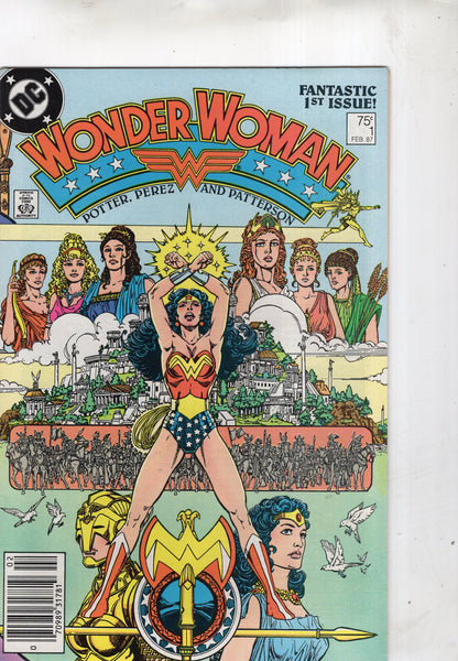 Wonder Woman #1 Perez Art Modern Age Key News Stand Variant FVF