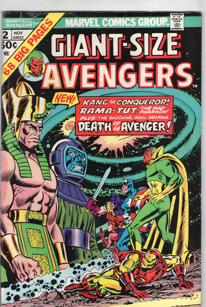 Giant-Size Avengers #2 Kang! Ram-Tut!! Death Of An Avenger!!! Bronze Age Key VG