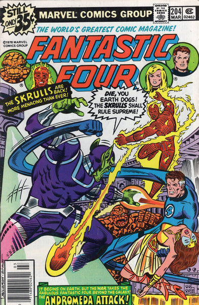 Fantastic Four #204 The Skrulls Are Back! Nova Too!! Bronze Age VGFN