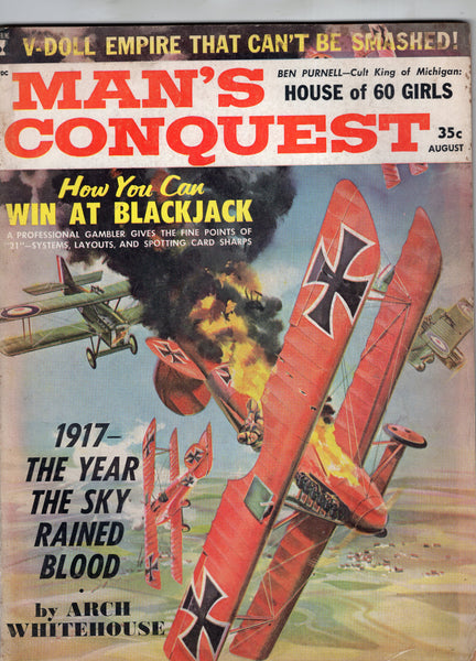 Man's Conquest Magazine August 1961 Mature Readers GVG