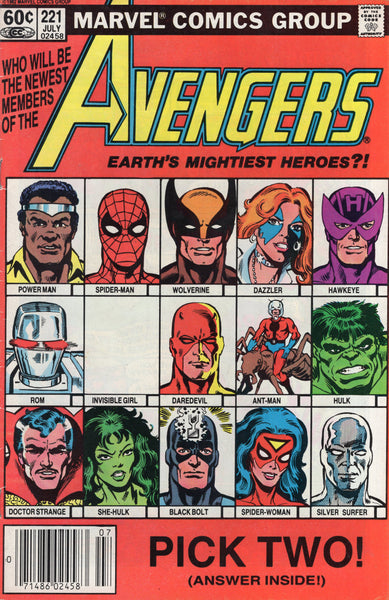 Avengers #221 "Who Will Be The Newest Members!" News Stand Variant VG