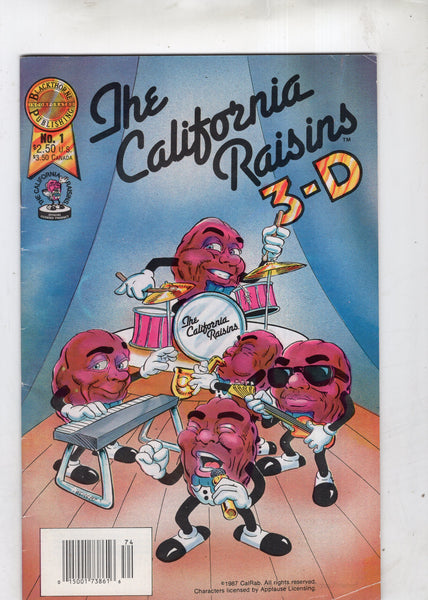 California Raisins 3D Special #1 3rd Print Blackthorne Publishing No Glasses HTF indy FN