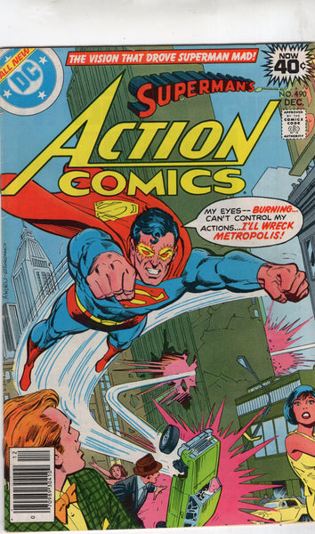 Action Comics #490 "The Vision That Drove Superman Mad!" Bronze Age VGFN