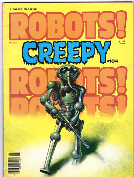 Creepy Magazine #104 HTF Bronze Age Horror Robot Issue! FN