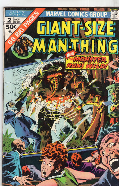 Giant-Size Man-Thing #2 The Monster Runs Wild! Bronze Age Horror Classic VGFN