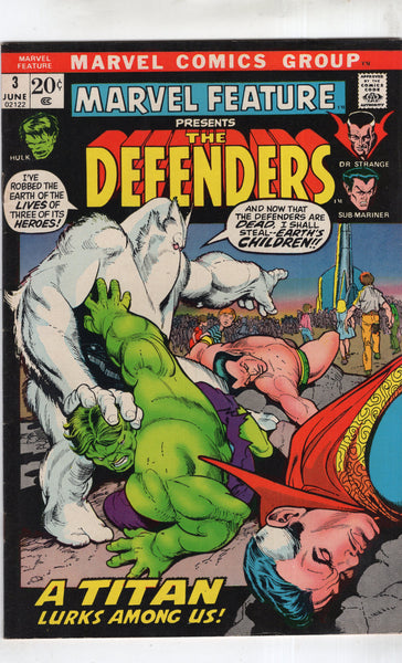 Marvel Feature #3 The Defenders! Xemnu! VF-