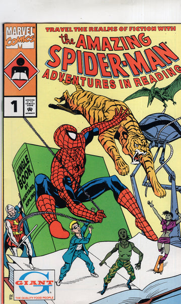 Amazing Spider-Man Adventures In Reading Giant Foods Promo Book HTF VF