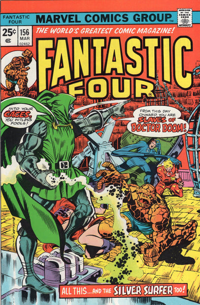 Fantastic Four #156 The Silver Surfer, Dr. Doom and The Slaves of Dr. Doom! Bronze Age Key VF