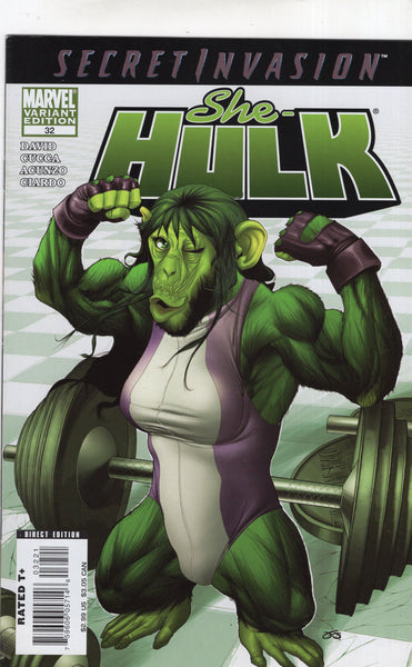 She-Hulk #32 Secret Invasion Apes variant VF