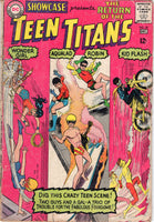 Showcase #59 3rd Appearance of The Teen Titans Silver Age Key Lower Grade GD