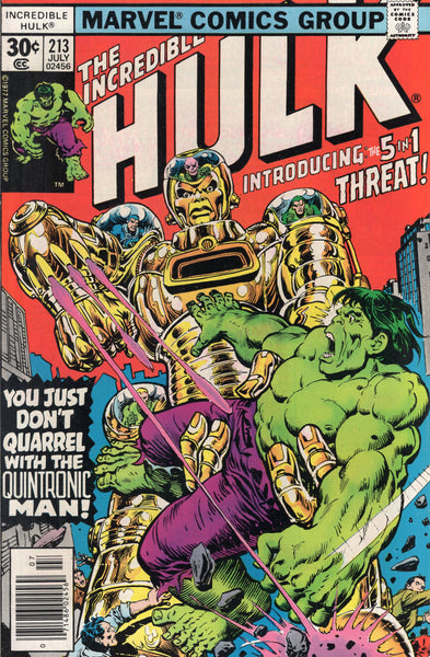 Incredible Hulk #213 First Jack Of Hearts! VF